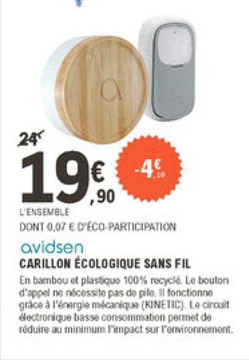 carillon écologique sans fil avidsen