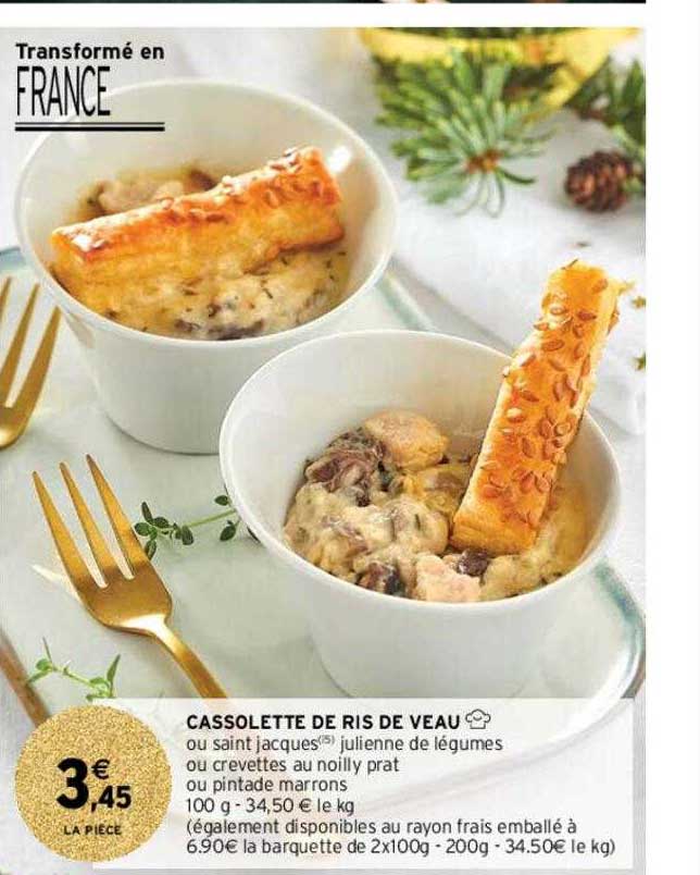 cassolette de ris de veau