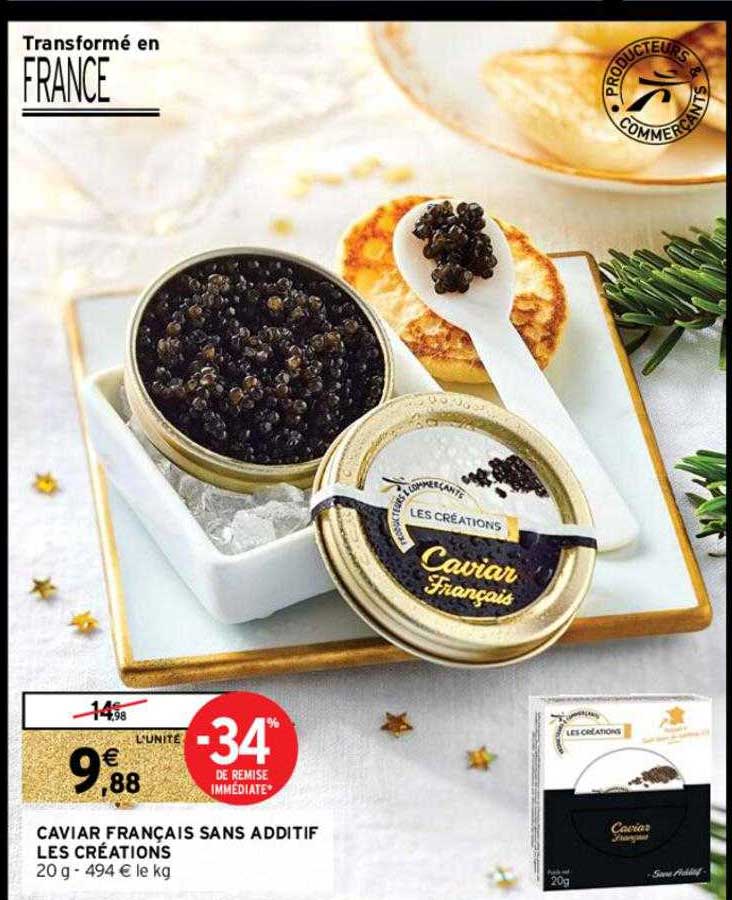 caviar français sans additif les créations