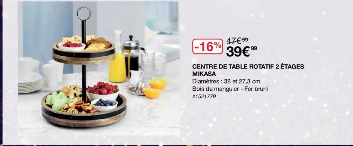 centre de table rotatif 2 étages mikasa