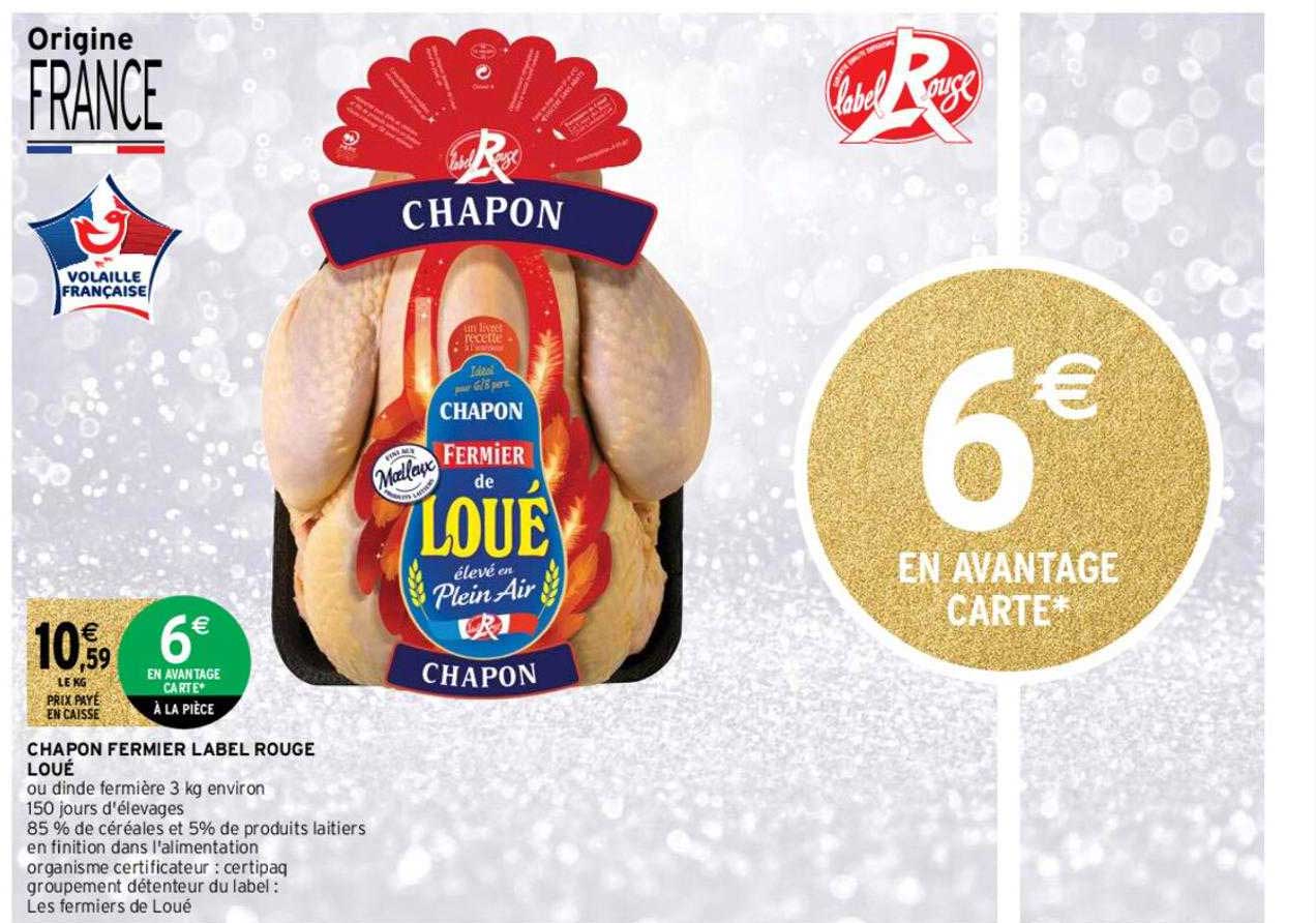 Chapon Fermier Label Rouge Loué