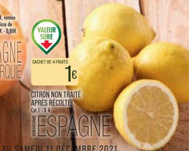 citron non traité après récolte