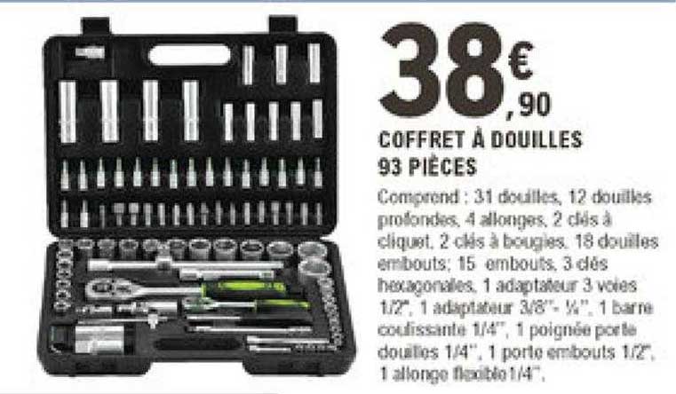 Coffret à Douilles 93 Pièces