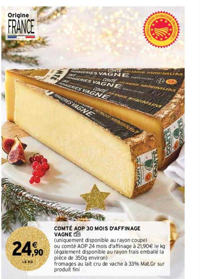 comté aop 30 mois d'affinage vagne
