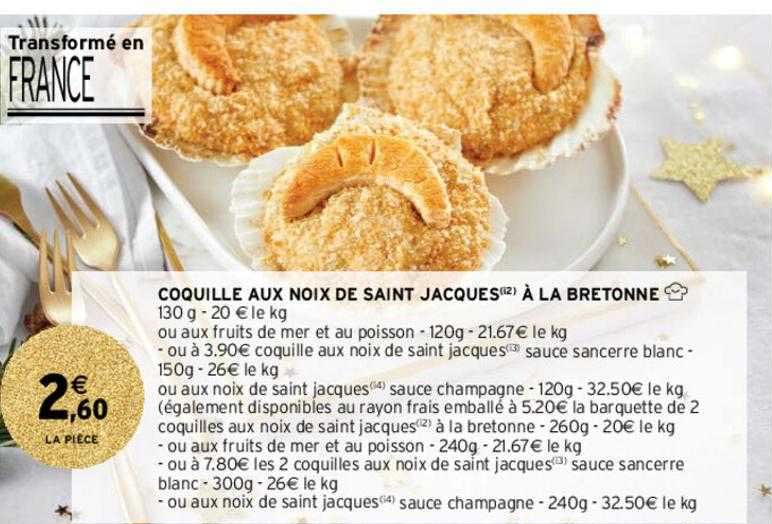 Coquille Aux Noix De Saint Jacques à La Bretonne