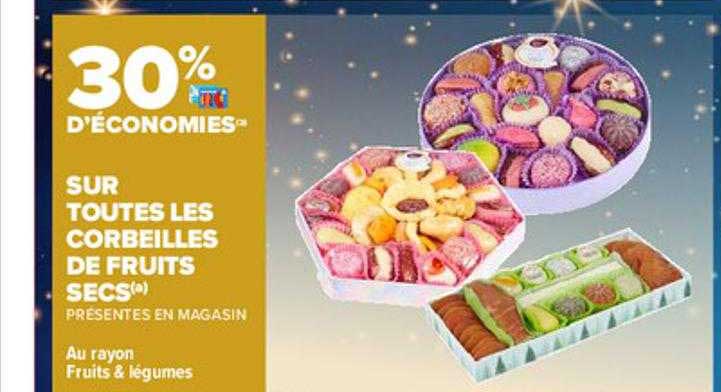 corbeilles de fruits secs