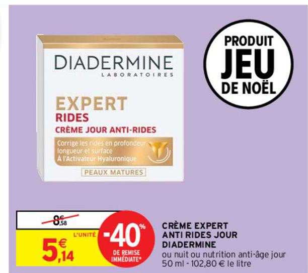 crème expert anti rides jour diadermine