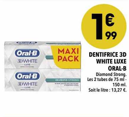 dentifrice 3d white luxe oral-b