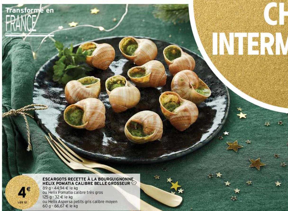 escargots recette à la bourguignonne helix pomatia calibre belle grosseur