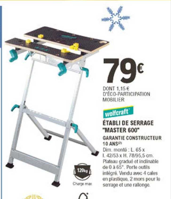 établi De Serrage "master 600" Wolfcraft