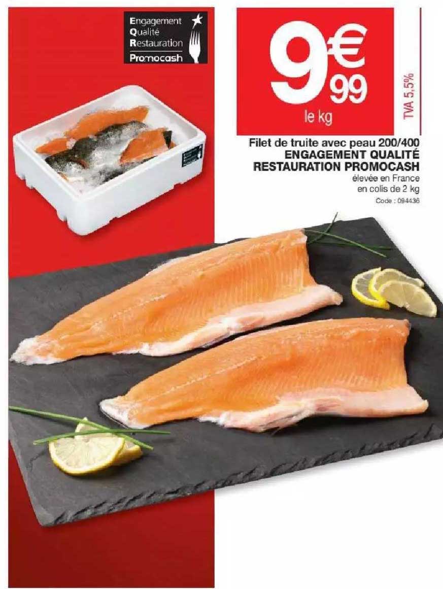 filet de truite avec peau 200-400 engagement qualité restauration promocash