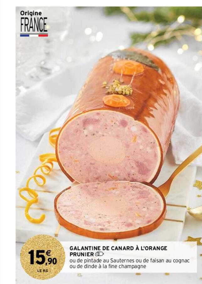 galantine de canard à l'orange prunier