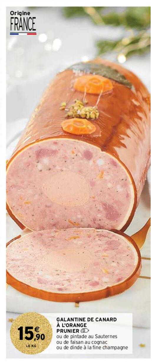 galantine de canard à l'orange prunier