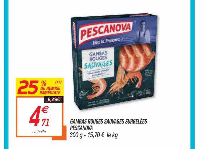 Gambas Rouges Sauvages Surgelées Pescanova