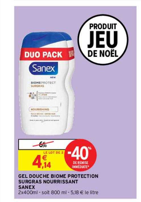 Gel Douche Biome Protection Surgras Nourrissant Sanex