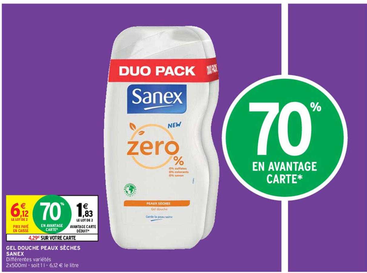 Gel Douche Peaux Sèches Sanex
