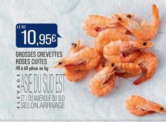 grosses crevettes roses cuites