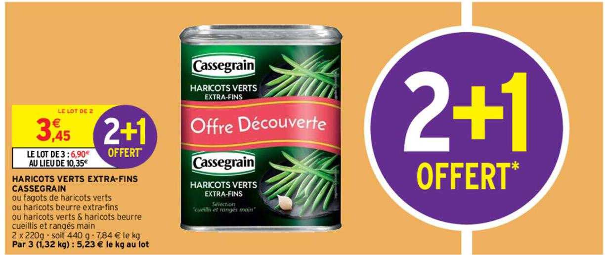 haricots verts extra-fins cassegrain