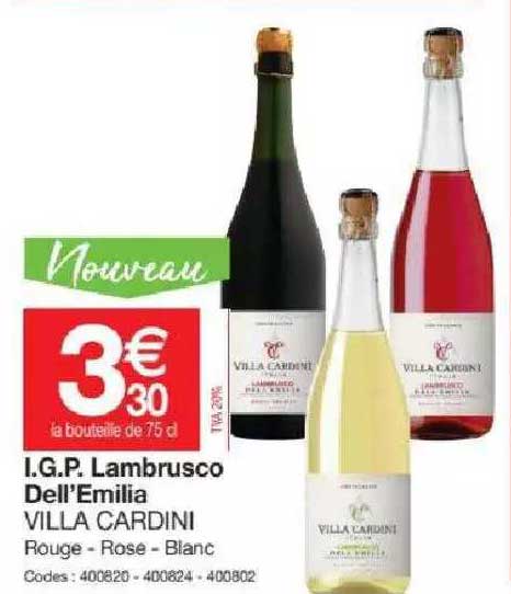 i.g.p. lambrusco dell'emilia villa cardini