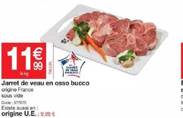 jarret de veau en osso bucco