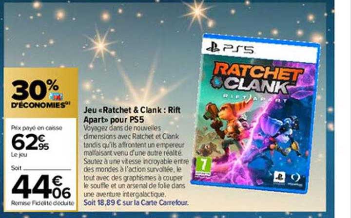 jeu «ratchet & clank : rift apart» pour ps5