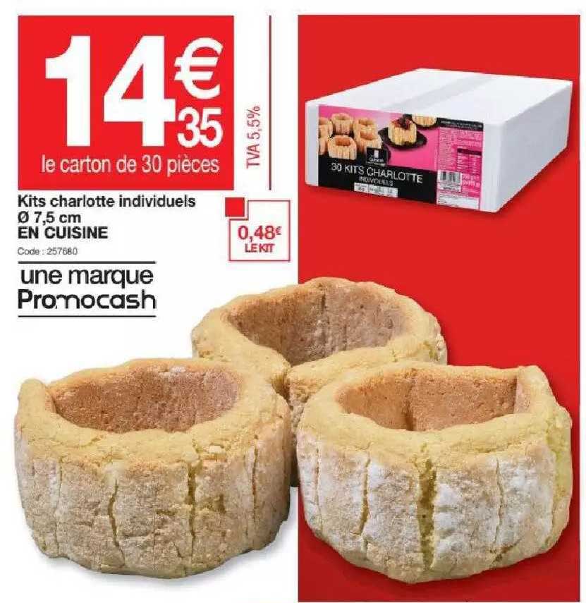 kits charlotte individuels ø7,5 cm en cuisine