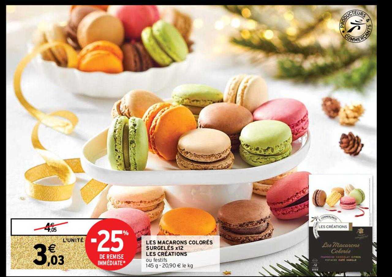 Les Macarons Colorés Surgelés X12 Les Créations