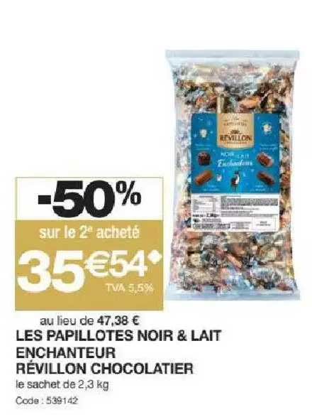 les papillotes noir & lait enchanteur révillon chocolatier