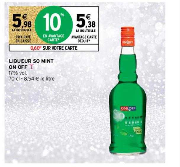 liqueur so mint on off