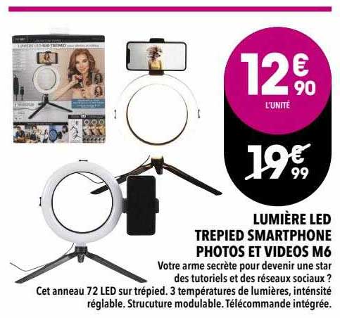 Lumière Led Trépied Smartphone Photos Et Videos M6