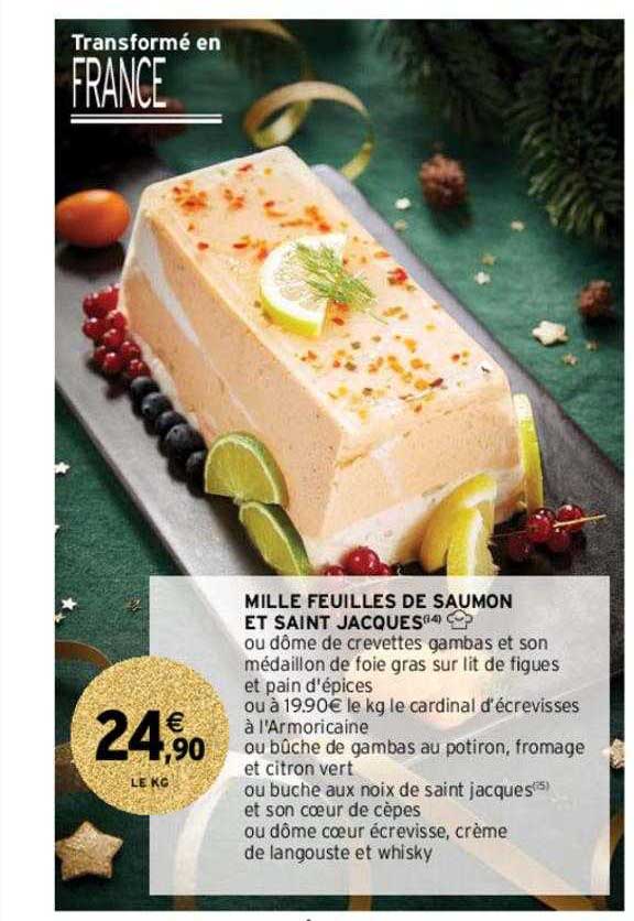 mille feuilles de saumon et saint jacques