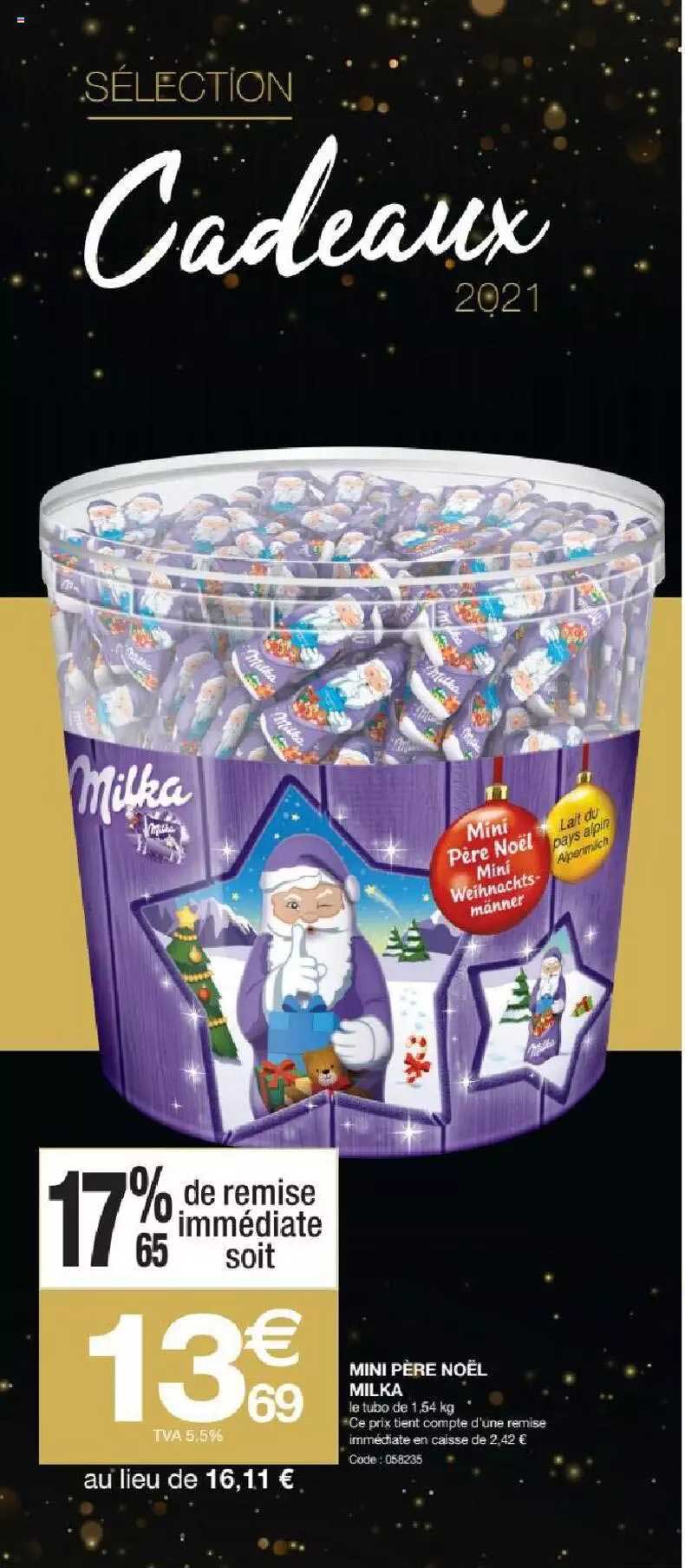 mini père noël milka
