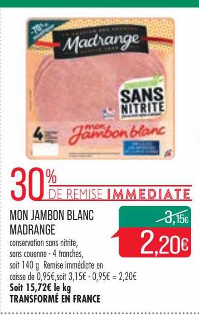 mon jambon blanc madrange
