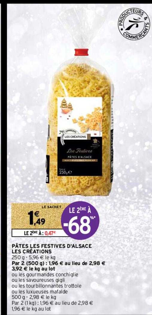 pâtes les festives d'alsace les créations