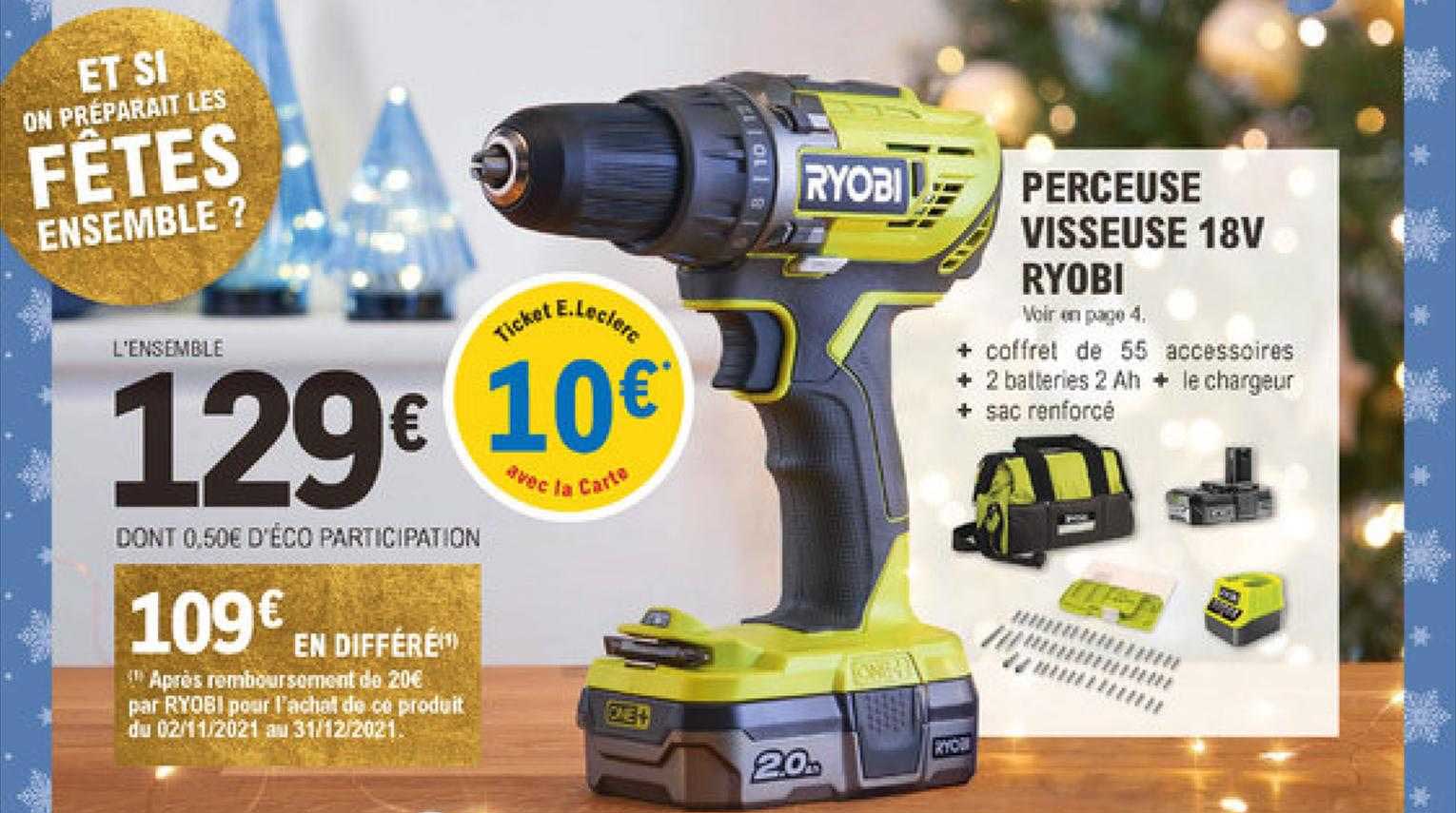 perceuse visseuse 18v ryobi