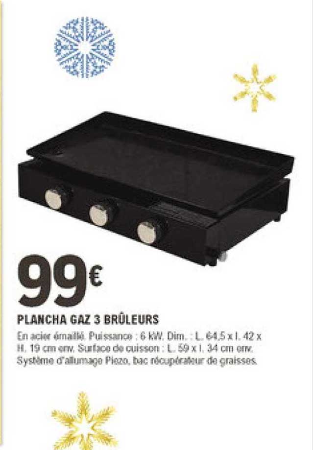 plancha gaz 3 brûleurs