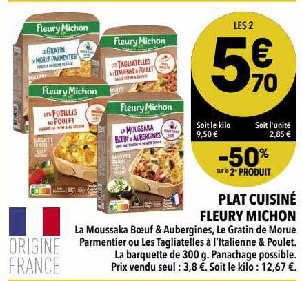 plat cuisiné fleury michon