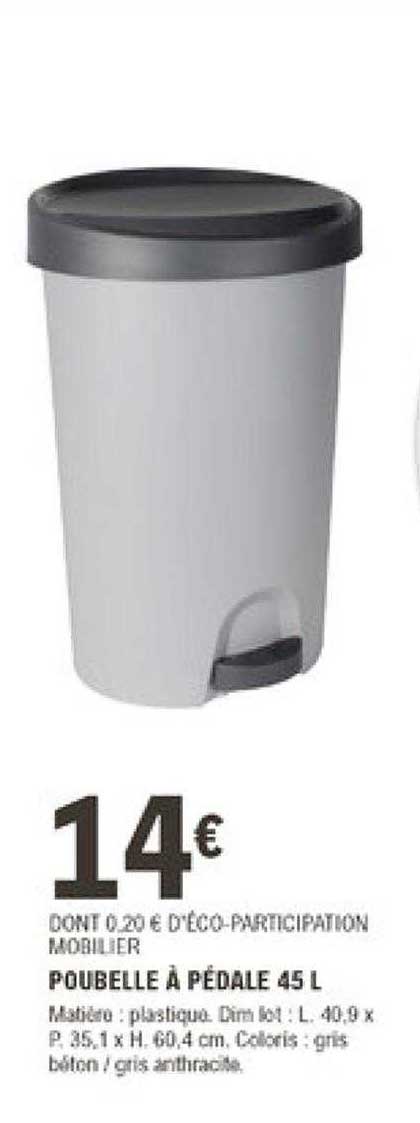 Poubelle à Pédale 45l