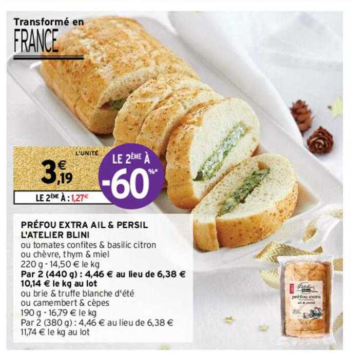 préfou extra ail & persil l'atelier blini