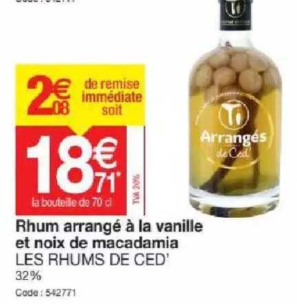 rhum arrangé à la vanille et noix de macadamia les rhums de ced'