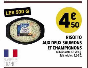 risotto aux deux saumons et champignons