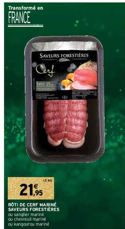 rôti de cerf mariné saveurs forestières