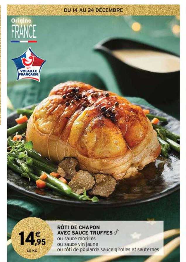 Rôti De Chapon Avec Sauce Truffes
