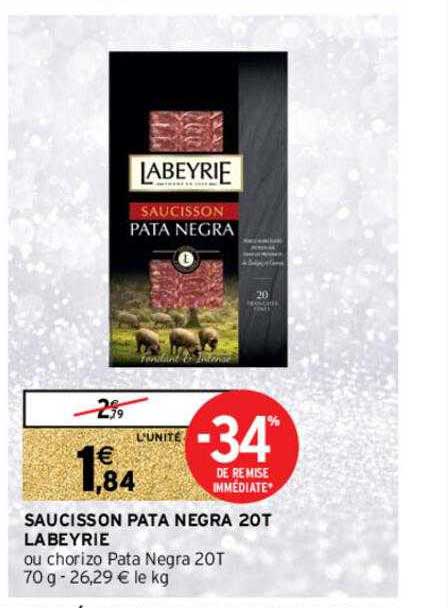 saucisson pata negra 20t labeyrie