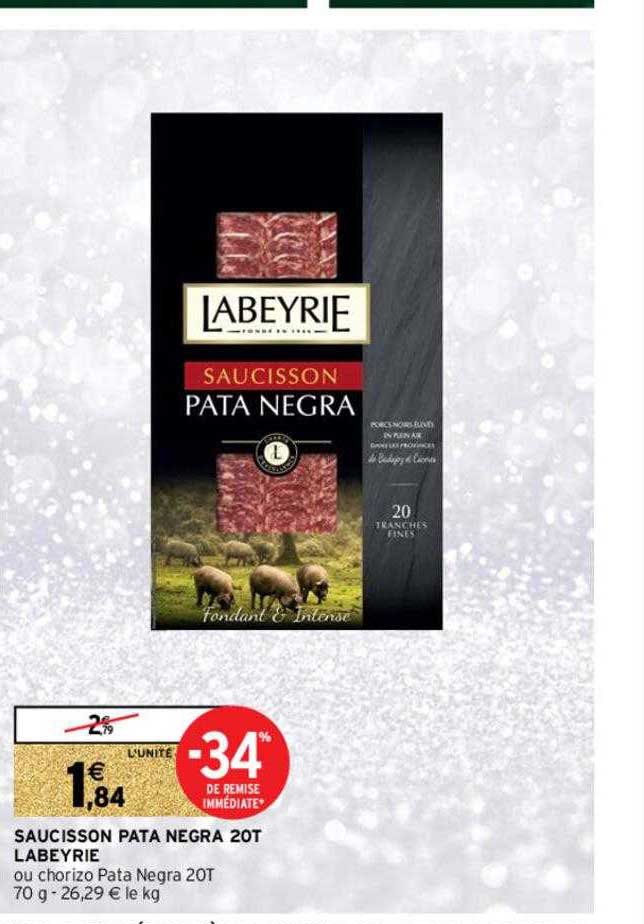 saucisson pata negra 20t labeyrie