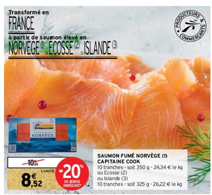 saumon fumé norvège capitaine cook