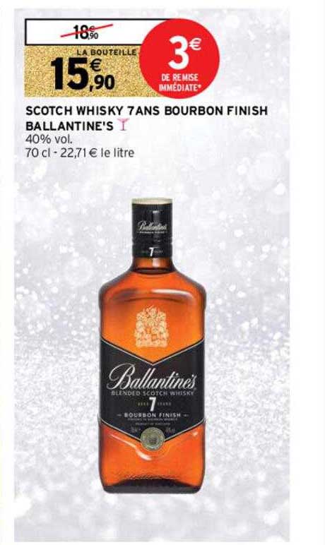 scotch whisky 7 ans bourbon finish ballantine's