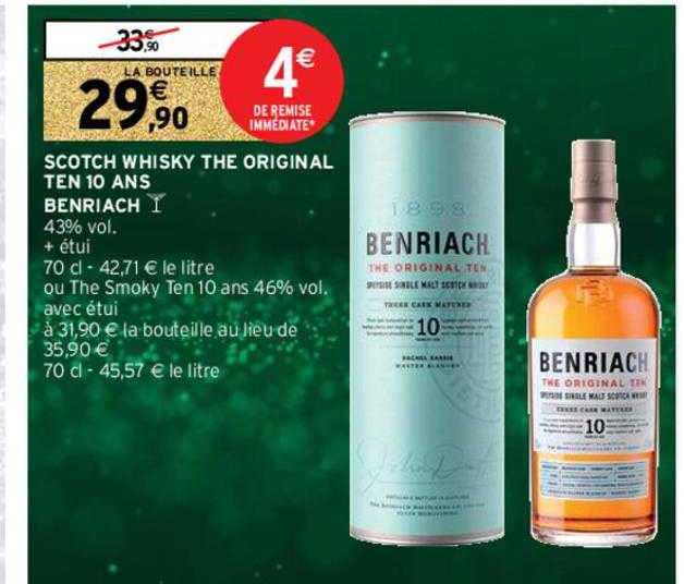 scotch whisky the original ten 10 ans benriach