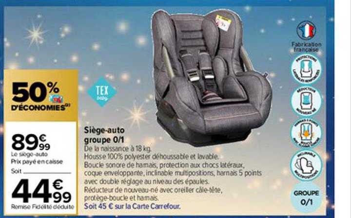 siège-auto groupe 0-1 tex baby