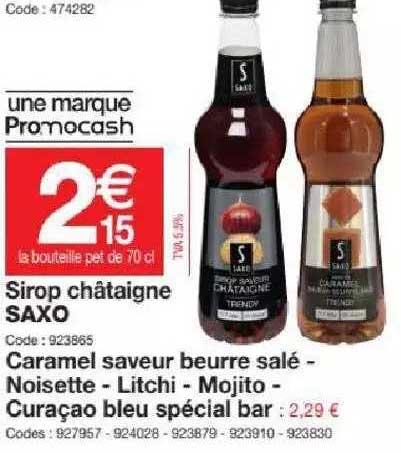 Sirop Châtaigne Saxo